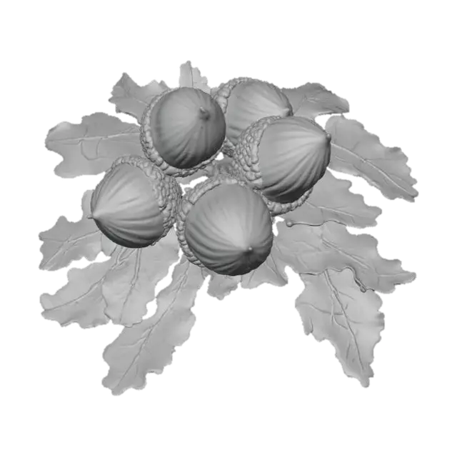 3D model for Autumn Acorns and Leaves