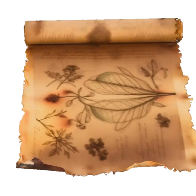 3D model for Botanical Illustrations on Aged Parchment