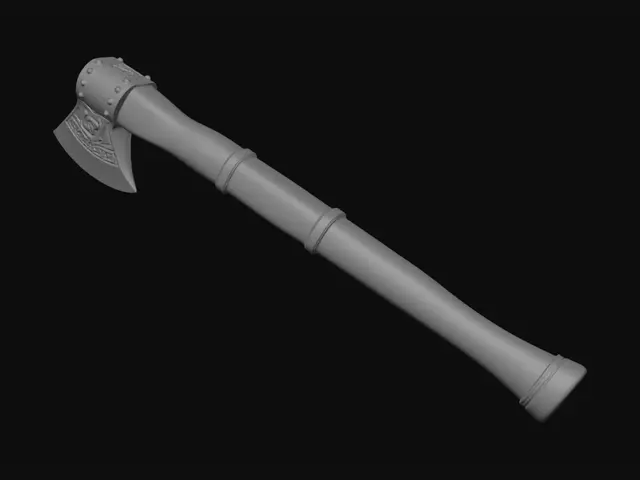 3D model for une hache viking réaliste