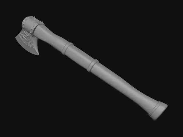 3D model for une hache viking réaliste