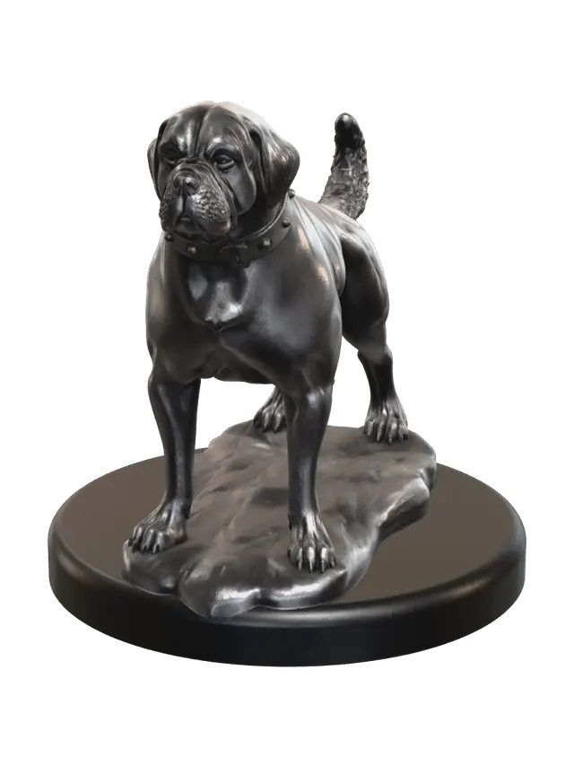 Stylized Guarddog - Hound 3D model, vytvořený pomocí AI