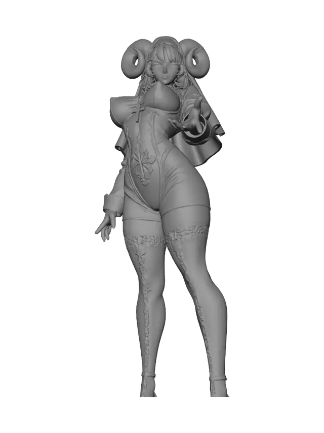 3D model for Ram-Horned Nun