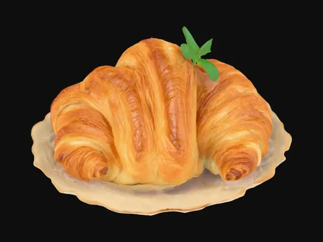3D model for Paris, a croissant