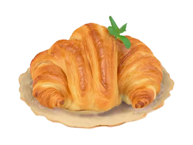 Paris, a croissant - Pastry 3D model, vytvořený pomocí AI