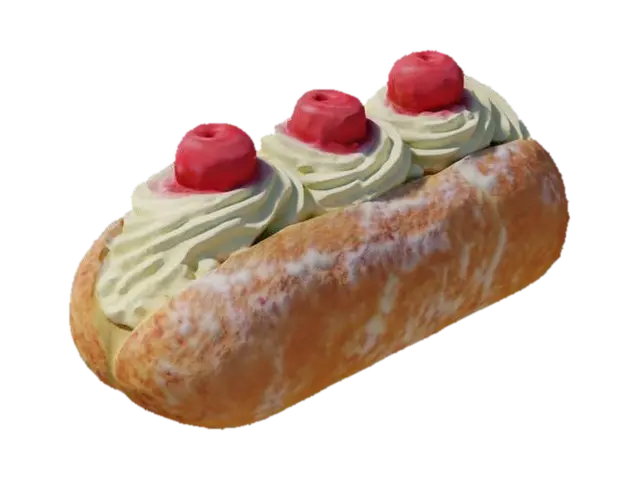 Cream Delight. 3D model, vytvořený pomocí AI