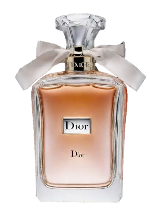 A beautiful dior perfume bottle with modern design. 3D model, vytvořený pomocí AI