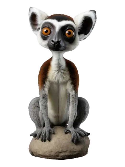 A realistic Lemur - Exotic 3D model, vytvořený pomocí AI