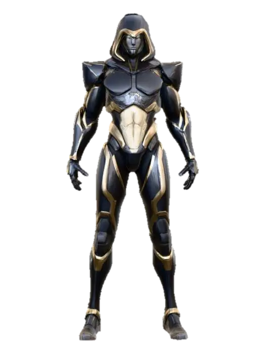 3D model for a warrior character, tight non-loose fitting clothing, stylized humanoid character, A-Pose. No weapon. 