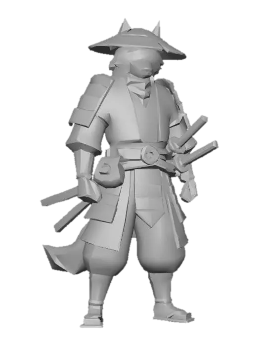 3D model for Midnight Wolf Ronin