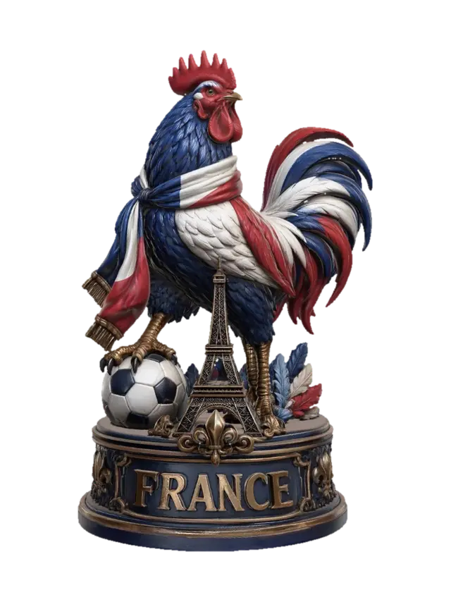 3D model for French Rooster with Eiffel Tower