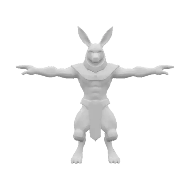 3D model for An ancient Egyptian Anubis with futuristic cybernetic features, T-Pose Character. , #ChronoForgeWeapon#