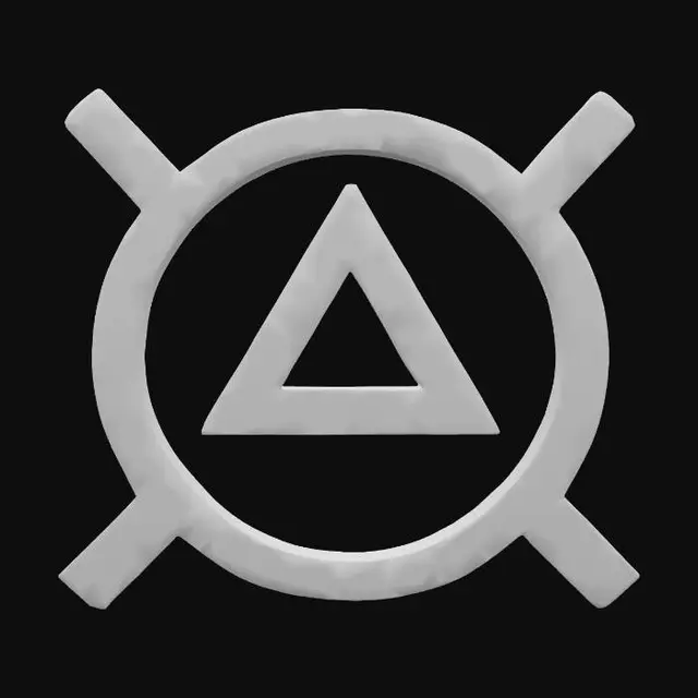 3D model for Turn my symbol into a simple clean 3D model, removing the background, but retaining the rainbow colors and circuitry on the logo itself