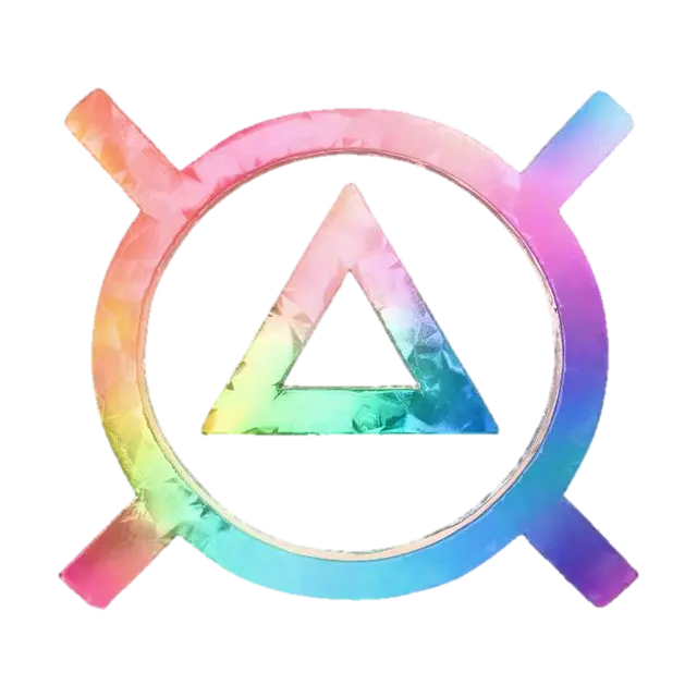 3D model for Turn my symbol into a simple clean 3D model, removing the background, but retaining the rainbow colors and circuitry on the logo itself