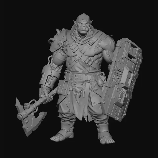 3D model for An Orc Tech Warrior with Torn Cloak