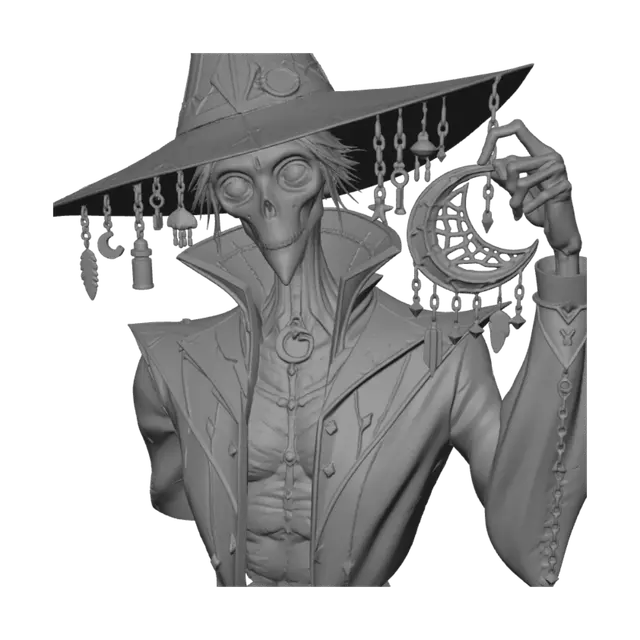 3D model for Neon Crescent Witch