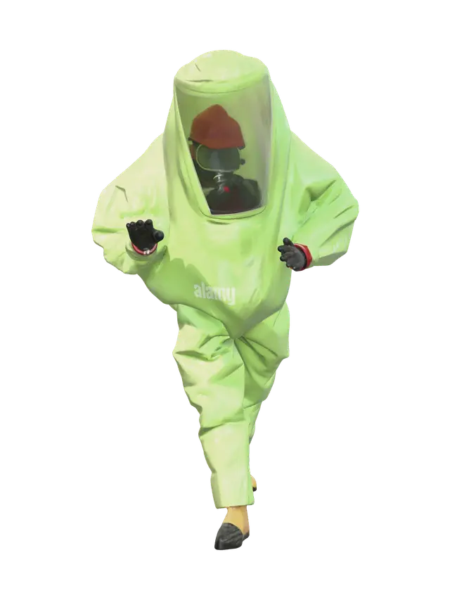 Weathered Hazmat Suit - Streets 3D model, vytvořený pomocí AI