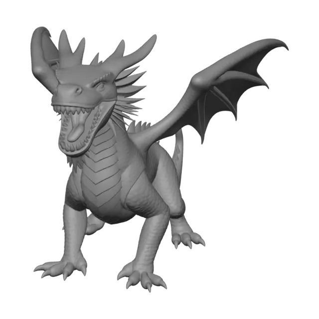 3D model for fait moi un dragon qui crache du feu