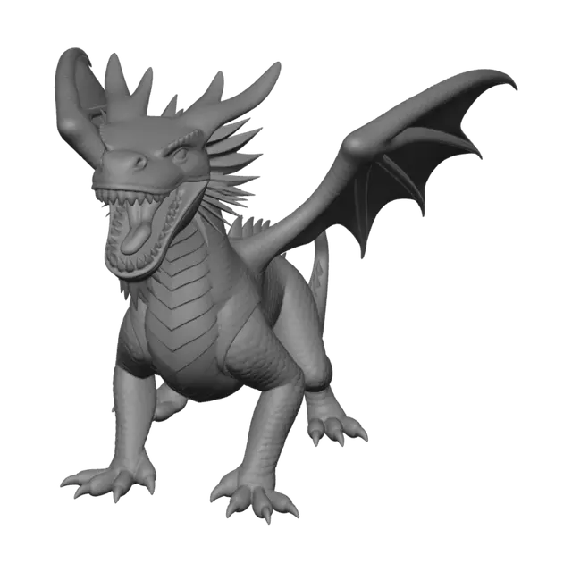 3D model for fait moi un dragon qui crache du feu