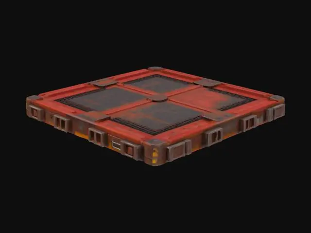 3D model for Red Rustic Panel