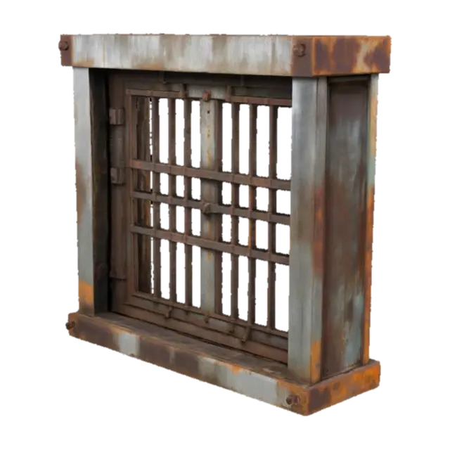 Rusty Window 3D-model, gegenereerd door AI