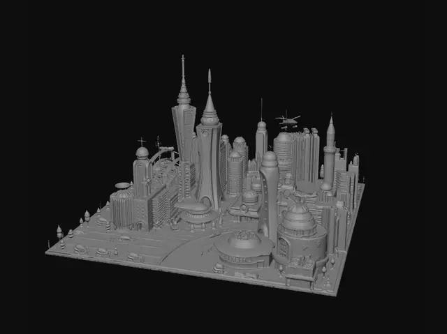 3D model for citta futurama serie tv cartoni animati