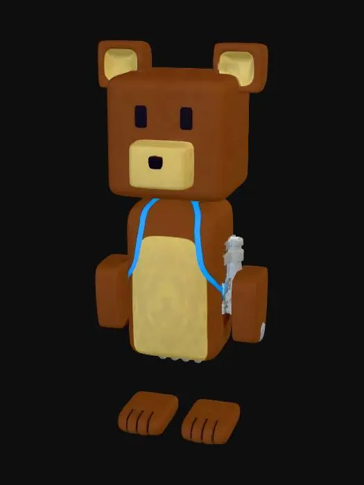 3D model for Blocky Bear