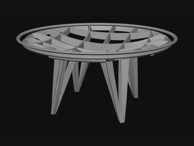 3D model for Lattice Round Glass Coffee Table