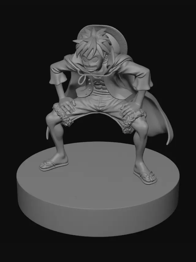 3D model for Luffy Battle Stance