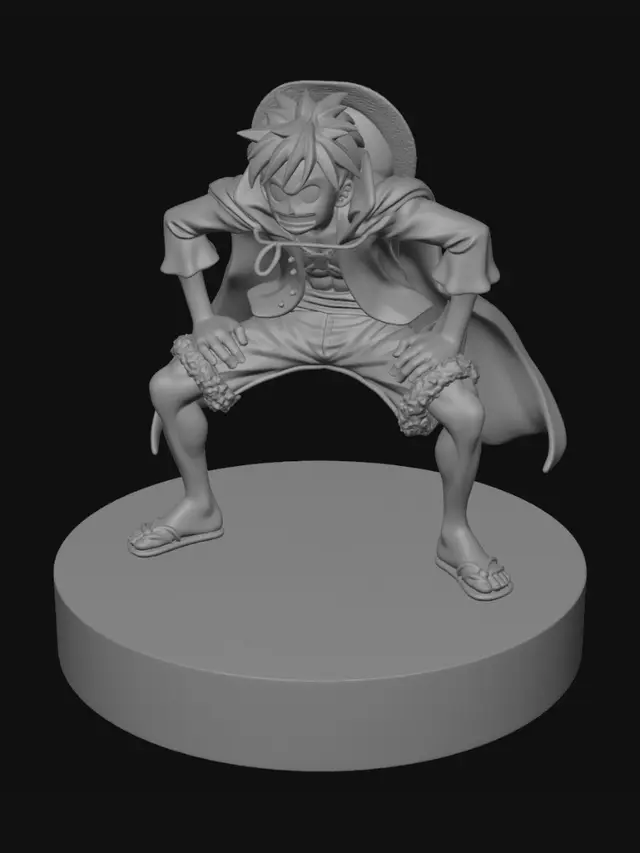 3D model for Luffy Battle Stance