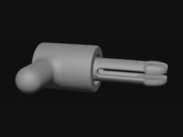 3D model for L-shaped hose connector