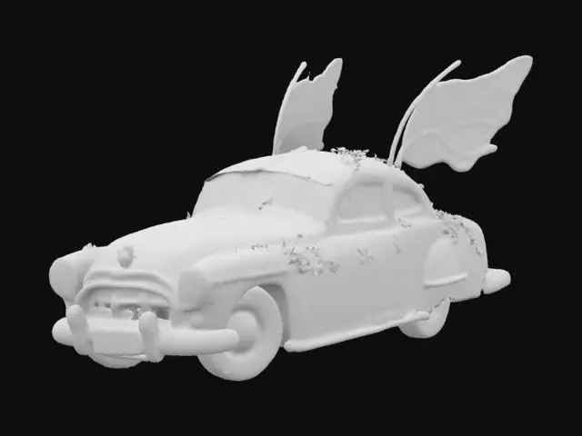 3D model for #fairy# spirit transformed in to old car