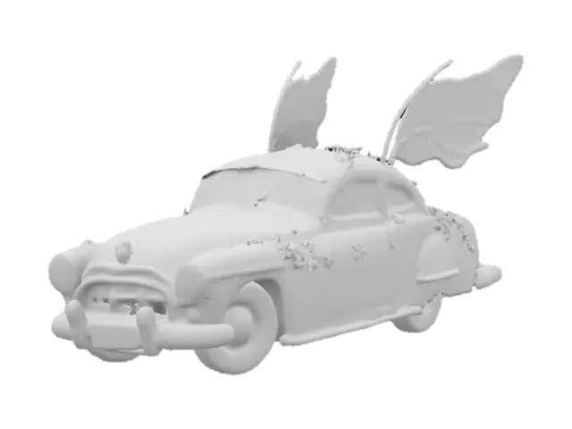 3D model for #fairy# spirit transformed in to old car
