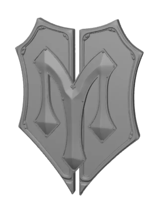 Molten M Shield - Stygian 3D model, vytvořený pomocí AI