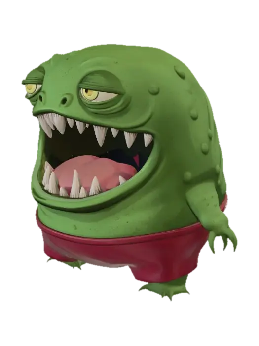 Chompzilla AI 생성 3D 모델