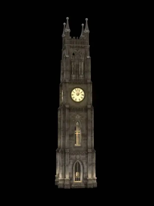 3D model for Twin Clocktower by the Lake