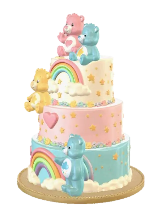 3D model for Pastel Rainbow Bear Cake
