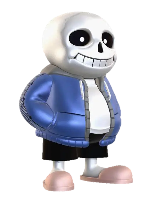 Blue Jacket Skeleton - Ready 3D model, vytvořený pomocí AI