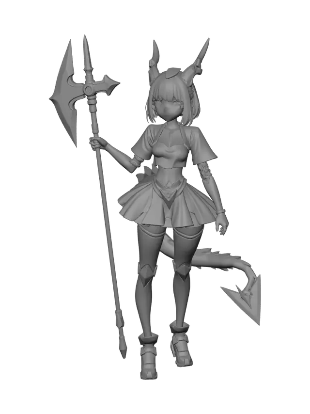3D model for Starbound Halberd Maiden