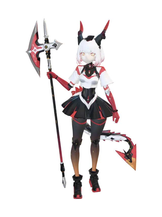 3D model for Starbound Halberd Maiden