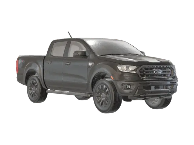 3D model for A black truck ford style