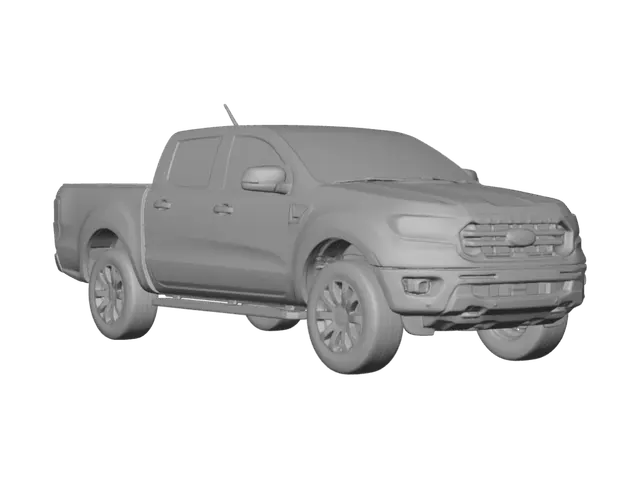 3D model for A black truck ford style