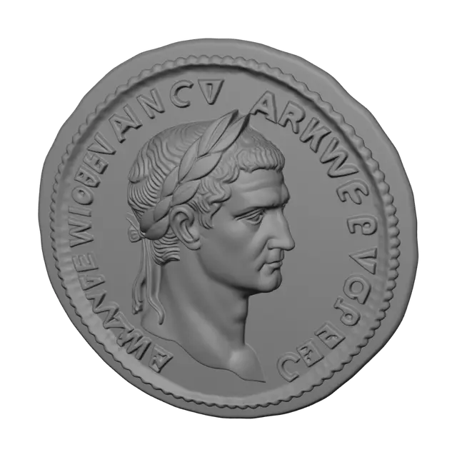3D model for A Roman gold coin