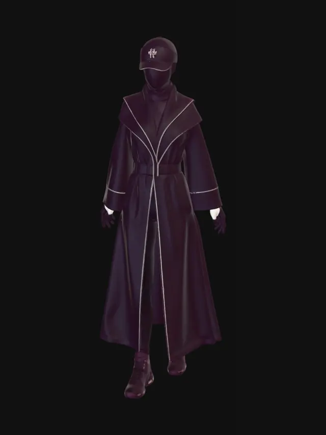 3D model for Velvet Midnight Coat