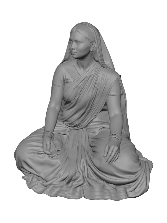 3D model for Red Sari Serenity