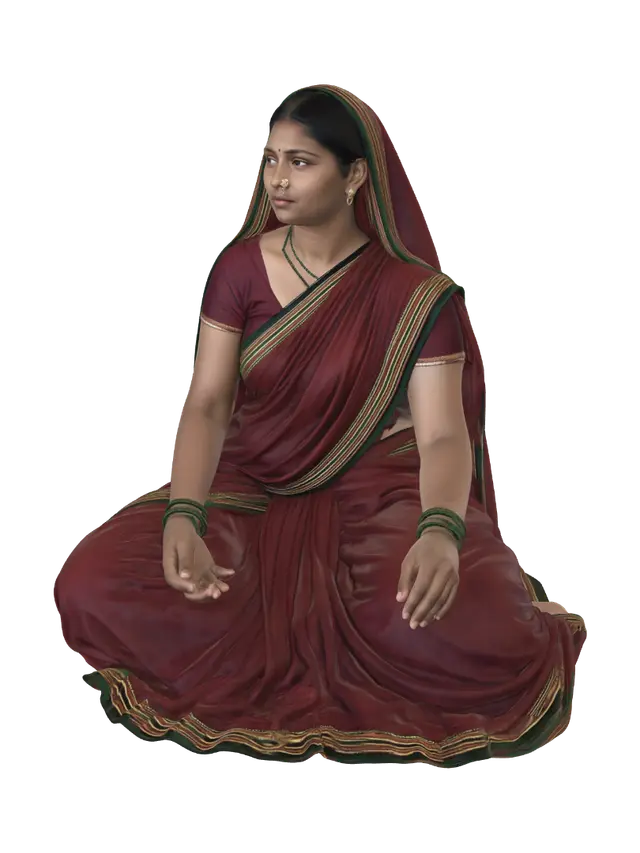 3D model for Red Sari Serenity
