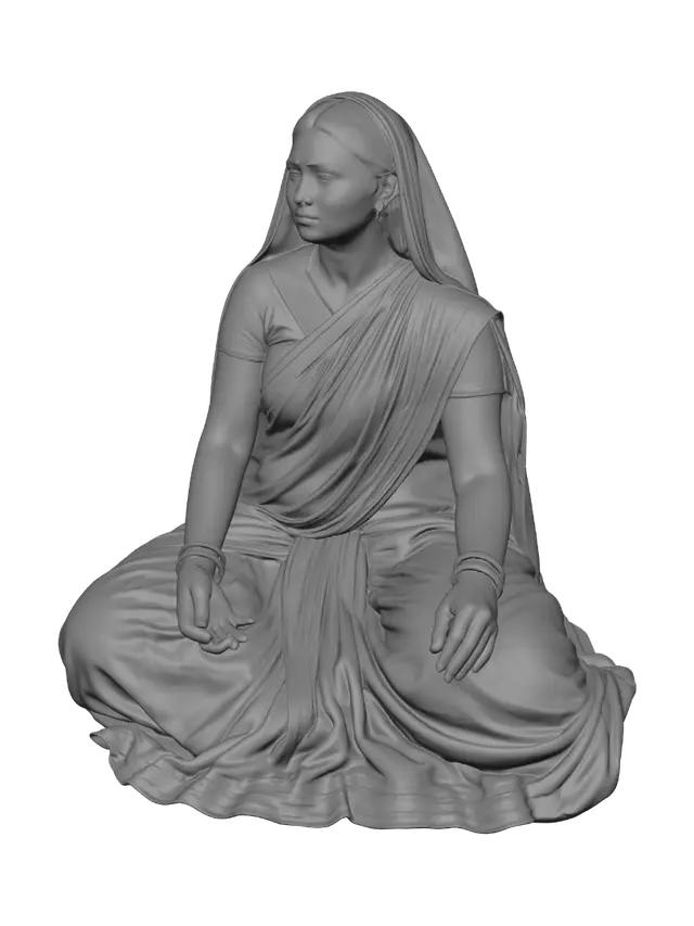 3D model for Red Sari Serenity