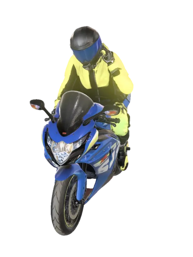 3D model for Neon Rider on a Blue Suzuki GSX-R