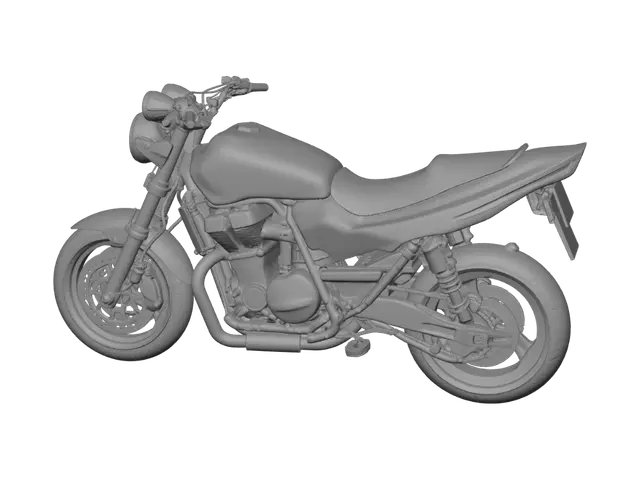 3D model for Red and black sport motorcycle