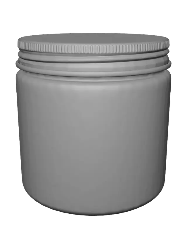 3D model for Amber Plastic Jar with Silver Lid