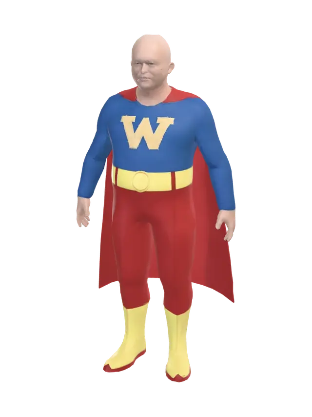 3D model for Urban Superhero at a City Parade